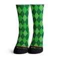 thumbnail image 2 of Function - St. Patrick's Day Green Argyle Pattern Fashion Sock, 2 of 4