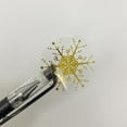 thumbnail image 3 of Rollo de pegatinas navideñas doradas transparentes y redondas, 500 unidades, pegatinas con sello para sobres de 1,5 pulgadas, 3 of 6