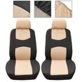 thumbnail image 3 of Lot de 4 housses de protection universelles pour sièges avant de voiture, décoration intérieure pour toutes les saisons (beige et noir), 3 of 4
