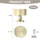 thumbnail image 3 of Uxcell 6-Pack Perillas de Gabinete Doradas, Perillas Redondas Modernas de Aluminio Estriadas de 1-1/10" [Dorado], 3 of 6