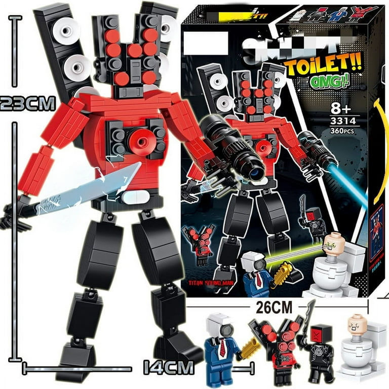 Skibidi Toilet Game Building Block Toys Titan Speakerman Cameraman Action  Figure