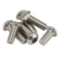 thumbnail image 1 of Tornillos de cabeza de botón de 1/4-20 x 1"" Tornillos de acero inoxidable 18-8 (304) Acabado brillante Rosca completa Allen Hex Drive 25 PCS, 1 of 5
