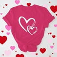 thumbnail image 3 of STETMN Heart Valentine Graphic Tee - Women's Cute Love Print Short Sleeve Crewneck Casual Lightweight Top, 3 of 6