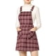 thumbnail image 2 of Vestido de tirantes ajustables de cuadros para mujer Inspire Chic S Rojo, 2 of 8