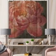 thumbnail image 2 of Designart 'Vivid Pink Peonies I' Shabby Chic Print on Natural Pine Wood, 2 of 3