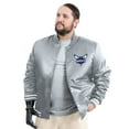 thumbnail image 2 of Men's G-III Sports by Carl Banks Gray Charlotte Hornets Adaptive Bold Logo Satin Varsity Jacket, 2 of 5
