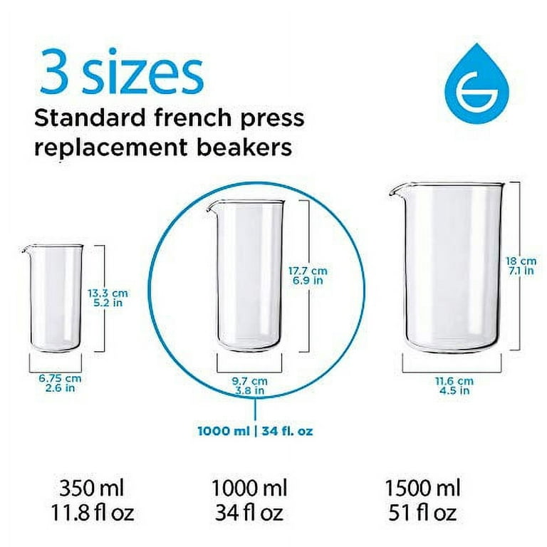French Press: GROSCHE Boston, available in 2 sizes, 3 cup and 8