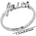 thumbnail image 3 of Stainless Steel Word Faith Adjustable Size Promise Anniversary Wedding Ring, 3 of 7