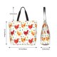 thumbnail image 5 of Disketp Flower Chicken Bolsa Tote Estampada para Mujer, Bolso de Hombro y de Mano para Compras y Viajes, 5 of 8