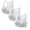 White, variant on Women's High Impact Zip Front Sports Bra, 3 Pack Mesh Breathable Racerback Bra, Supportive Workout Yoga Fitness Bralette, Size S-XXXXL