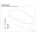 thumbnail image 6 of Kingston Brass VRTRS673422 67" Solid Surface Egg Shaped Double Ended Freestanding Tub with Drain, Matte White, 6 of 7