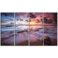 thumbnail image 2 of Beautiful Sea Waves At Sunset - Beach Photo Canvas Print, 2 of 3