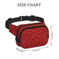 thumbnail image 6 of Japuie Red Glitter Print Layer Fanny Pack with Adjustable Shoulder Strap,Double-Layer Waist Bag,Travelling Fanny Pack,Square Double Layer Waist Bag,for Exercise Running Travel Hiking, 6 of 7