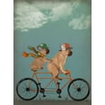 thumbnail image 2 of Fab Funky 12x14 White Modern Wood Framed Museum Art Print Titled - French Bulldog Tandem, 2 of 4