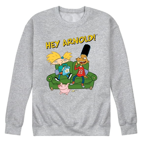 Hey Arnold! - Arnold, Gerald, and Abner - Men's Crew Neck Fleece Pullover