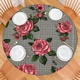thumbnail image 2 of Pioneer Flower Floral Print Pattern Round Fitted Tablecloth with Elastic Edge,Dining Table Cover Waterproof,Outdoor Round Tablecloth for Camping,Dining,Indoor and Outdoor, 2 of 7