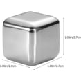 thumbnail image 2 of 6pcs Whiskey Stones Stainless Steel Metal Ice Cube Reusable Cooling Whiskey Rocks Metal Ice Cubes Chilling Stones Drink Wine Cooler Beverage Chilling Stones Bar Accessories, 2 of 5