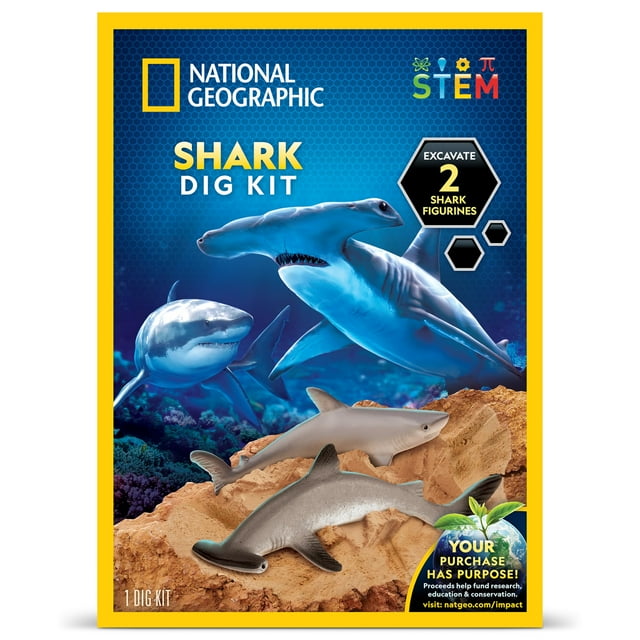 Kit científico de excavación Blue Marble National Geographic Shark
