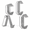 Silver, variant on 125 Powder Coating Hooks 4 Styles V Hook