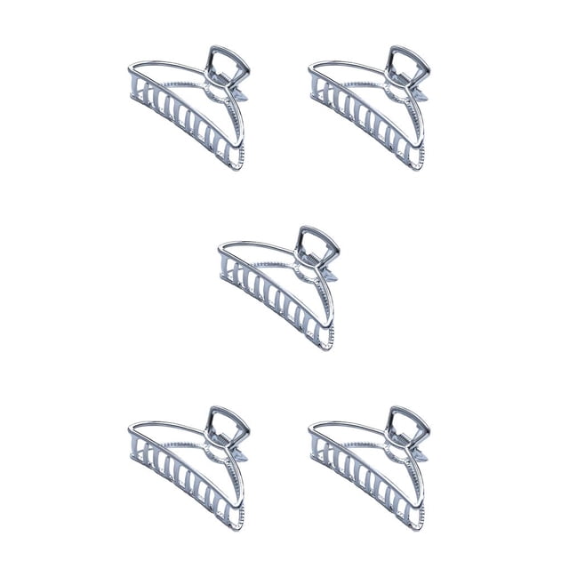 Qarigey clip de garra estilo simple agarre portátil pulpo aleación resistente pasadores de pelo exquisitos accesorios de decoración geométrica Blanco/Arco 5piezas Qarigey CBP220699