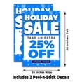 thumbnail image 2 of Holiday Sale 25 Percent Off (24" X 36") Vinyl Decal Only (Pack of 2) |Sign|Sticker|Poster, 2 of 4
