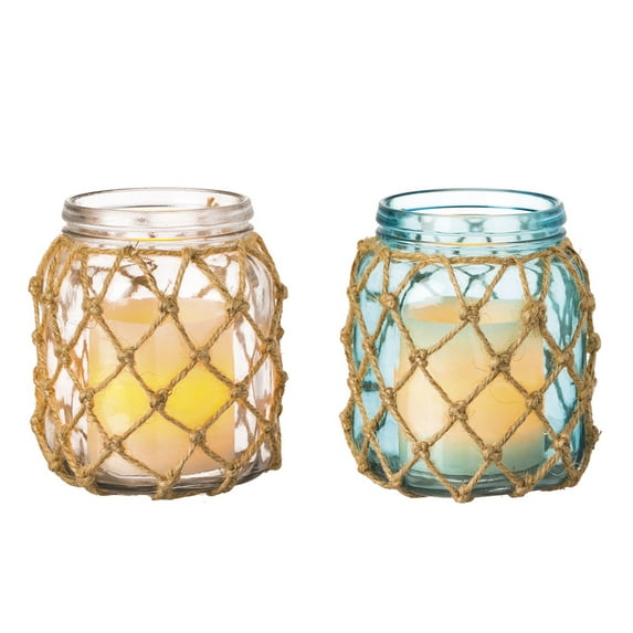 Cypress Home Glass Float Candle Holders, Set of 2