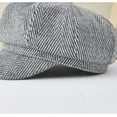 thumbnail image 6 of CoCopeaunts Newsboy Hat Octagonal Hat Women Winter Stripe Cap British France Retro Fashion Newsboy Cap Solid Beret Painter Cap, 6 of 7