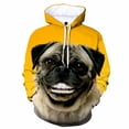 thumbnail image 2 of Sudadera con capucha con estampado 3D de perro Pug feo y divertido para hombre, sudaderas casuales de manga larga, sudaderas con capucha de cuello redondo, abrigos de otoño, 2 of 4
