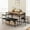 Rustic Brown, variant on IDEALHOUSE Dining Table Set for 4, Kitchen Table Set of 4 with Upholstered Dining Bench and Square Stools, Dining Set for 4 with Storage for Small Space, Apartment - Grey