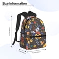thumbnail image 4 of Picia Colorful Flowers with Butterfly Large Capacity Backpack Classic Style Backpack Casual Backpack Water-Resistant School Work Travel Outdoor Backpack, 4 of 8