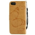 thumbnail image 6 of iPhone SE Case 2022/2020, iPhone 7/ 8 Wallet case, Allytech Pretty Retro Embossed Butterfly Flower Design PU Leather Book Style Wallet Flip Case Cover for Apple iPhone SE 2022/2020 - Yellow, 6 of 6