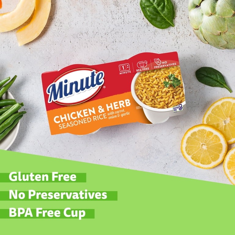 8 pack) Minute Ready-to-Eat Chicken Flavored Rice, Microwaveable
