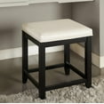 thumbnail image 6 of Crosley Furniture Vista Vanity Stool In Black With White Vinyl, 6 of 6