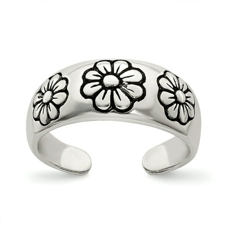 Primal Silver Sterling Silver Antiqued Toe Ring