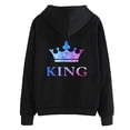 thumbnail image 5 of Nuevas sudaderas con capucha y manga larga con estampado de REINA Y REY para parejas, para hombre y mujer, 5 of 5