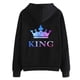 thumbnail image 5 of Nuevas sudaderas con capucha y manga larga con estampado de REINA Y REY para parejas, para hombre y mujer, 5 of 5