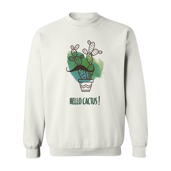 Hello Cactus Sweatshirt Women -Image by Shutterstock, Female 5X-Large