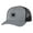 Heather Grey/Black/Black Clover, variant on Men's Lucky Shamrock circle clover Center Embroidered Golf Mesh Back Trucker Hat, Heather Grey/Black/Black Shamrock