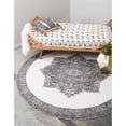 thumbnail image 1 of Unique Loom 3145856 4 x 4 ft. Canal Rosso Round Rug, Gray, 1 of 5