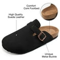 thumbnail image 3 of Ecetana Women's Suede Clogs & Mules Cork Footbed Slip On Leather Mules with Arch Support, 3 of 7