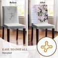 thumbnail image 5 of Spring Pink Flowers Chair Covers Set of 6 Retro Pastoral Wall Chair Back Covers Stretch Removable Washable Slipcovers Protector for Dining Room Kitchen Party Decor, 5 of 5
