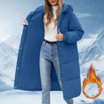 thumbnail image 2 of Niaviben Long Puffer Coat Women's Thickened Down Jacket Womens Puffy Jackets Winter Coats for Women Womens Jackets Women's Winter Jacket Womens Puffer Jacket Blue L, 2 of 4