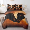 thumbnail image 1 of YST 3D Horse 7-Piece Comforter Set, Wild Animal Bedding, Romantic Theme, Queen Size, 1 of 4