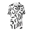thumbnail image 3 of Blusas para las mujeres Casual impreso de manga corta bolsillo botón abajo con poliéster suave, transpirable blusa de camiseta para el uso diario de verano, 3 of 7