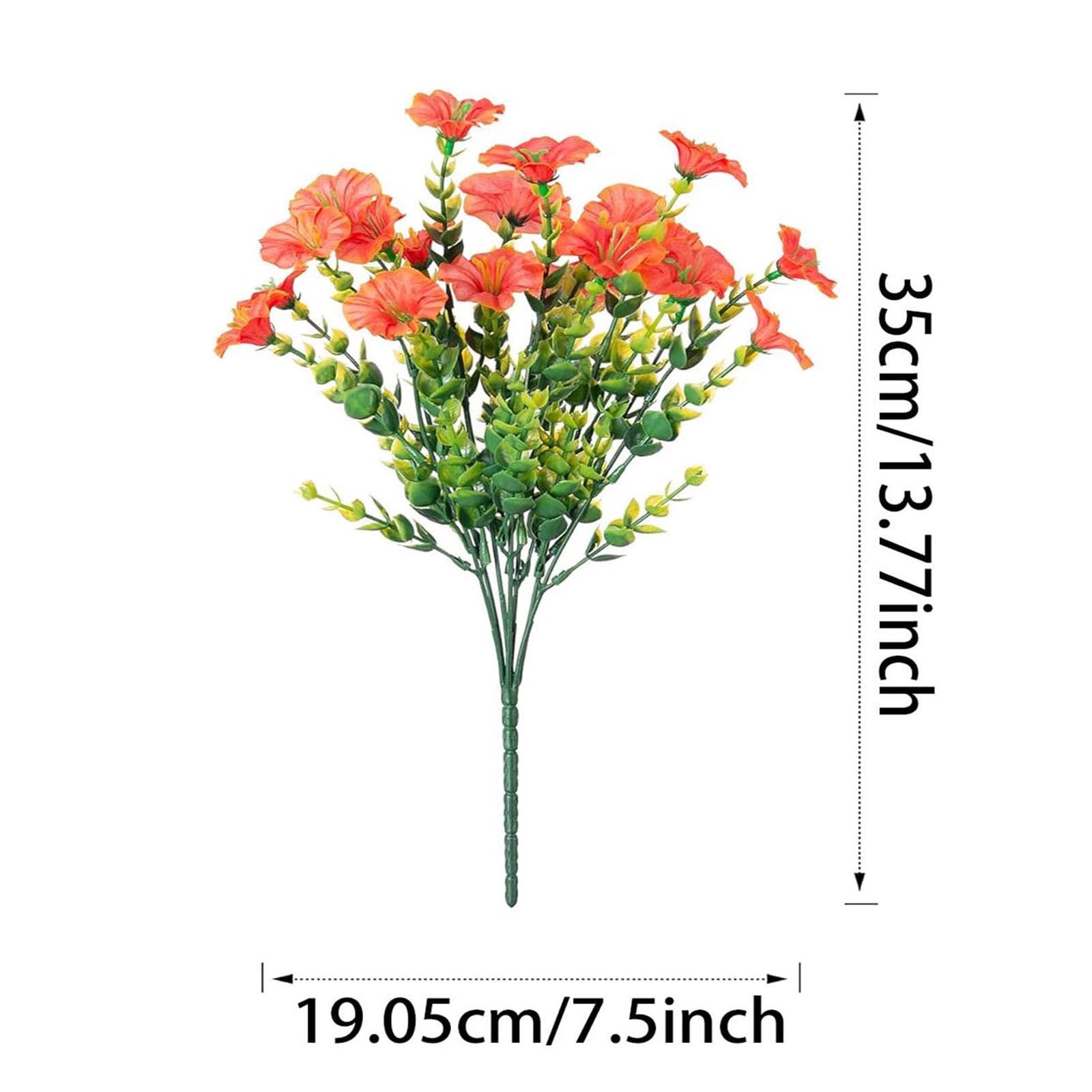 Outdoor Artificial Flowers Realistic, QQZ Weather Resistant Fake Flowers for Garden Decor, 6PC Silk Morning Glory Arrangements Patio Decorations