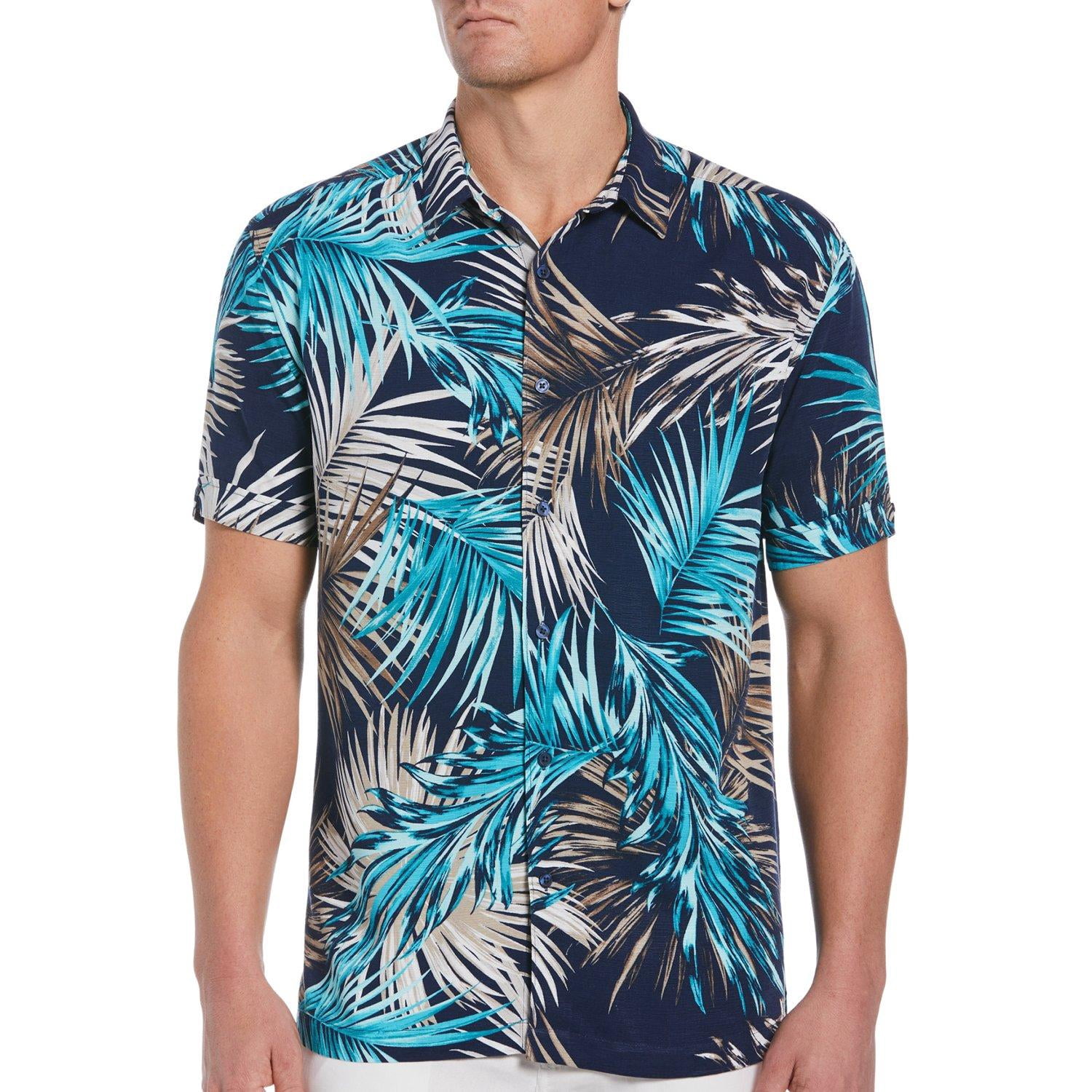 Cubavera Mens Tropical Print Button 