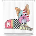 thumbnail image 1 of Shower Curtains 70" x 84" from DiaNoche Designs by Marley Ungaro - Yorkie Dog White, 1 of 1