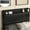 Black, variant on AENKYO Twin Size Bed Frame with 4 Storage Drawers, LED Lights, Charging Station Headboard, Rustic Brown