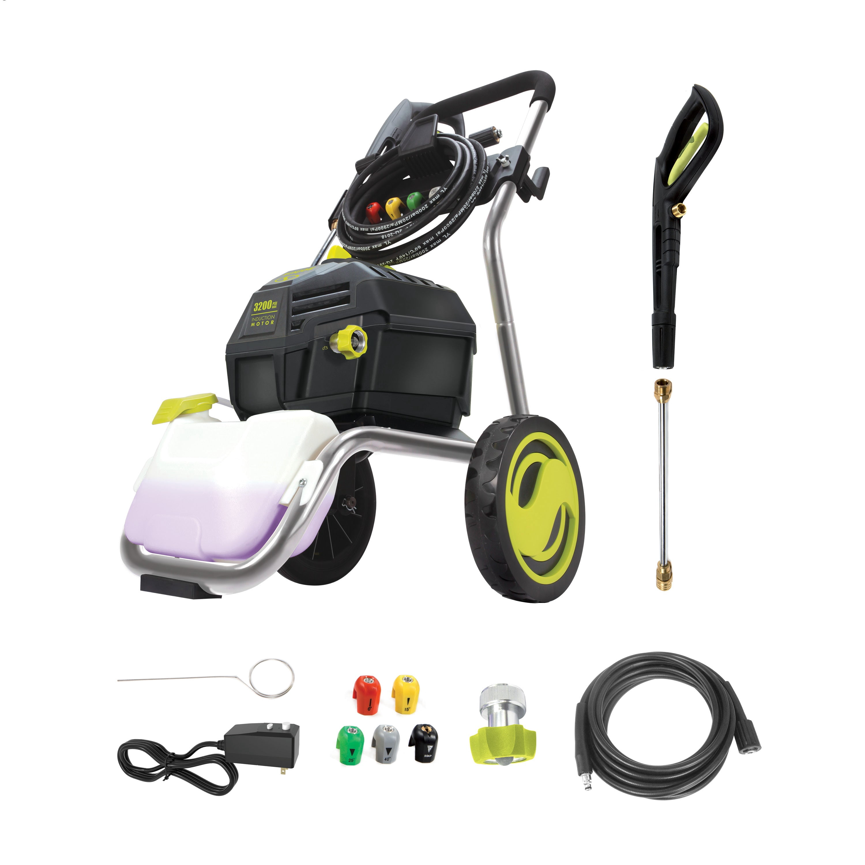 Sun Joe Electric Pressure Washer, Quick Connect Nozzles & Adjustable Wand, 14.9-Amp
