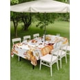 thumbnail image 3 of Outdoor Tablecloth with Umbrella Hole and Zipper, Orange Fall Rectangle Table Cloth 52x70 Inch Waterproof Tablecloth, Thanksgiving Pumpkins Sunflower Maple Leaf Picnic Table Cover for Patio Camping, 3 of 7